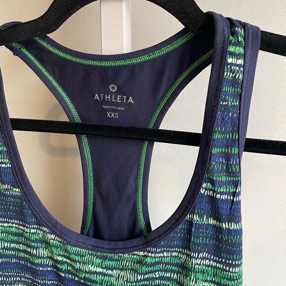 Athleta Blue & Green Athletic Racerback Tank - Picture 2 of 3